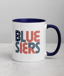 Bluesiers Retro Flag White With Color Accents Mug